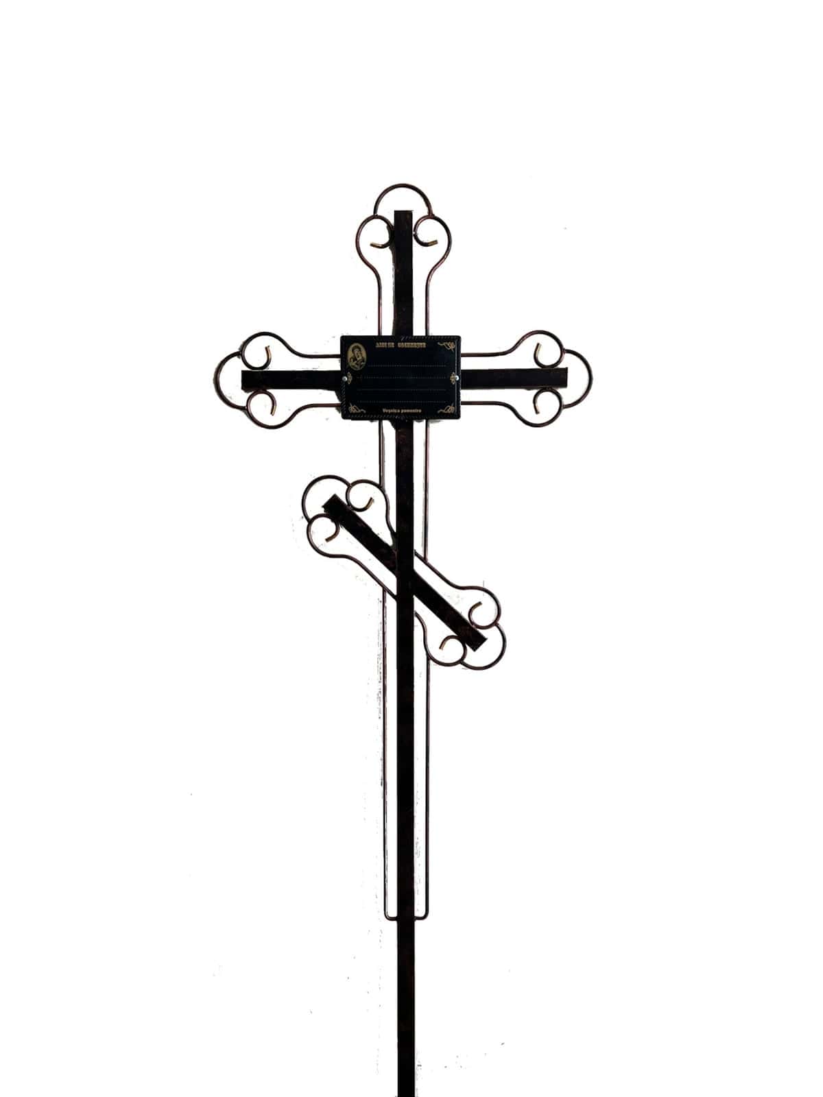 Metal Cross round with crossbar - #311