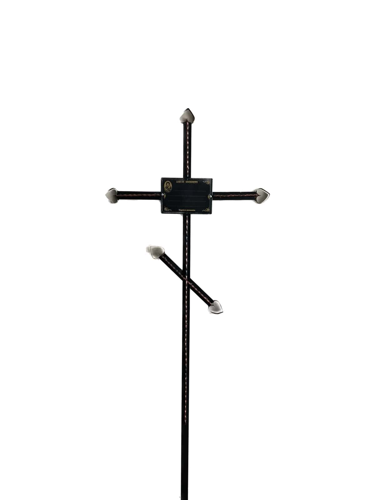 Metal Cross round with crossbar - #304