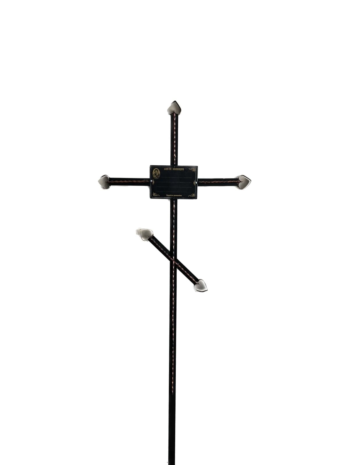 Metal Cross round with crossbar - #304