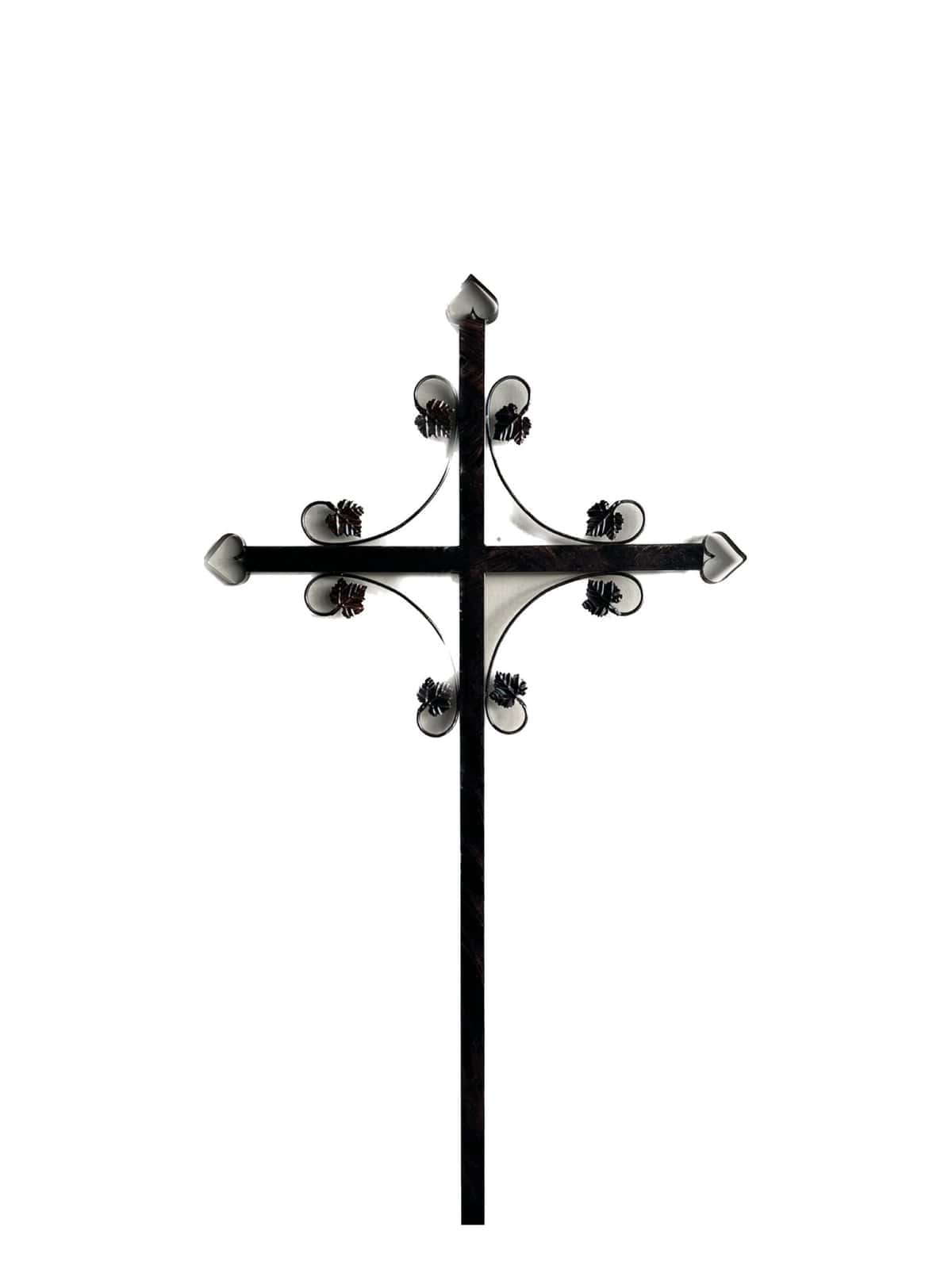 Metal Cross with grapes without crossbar - #318