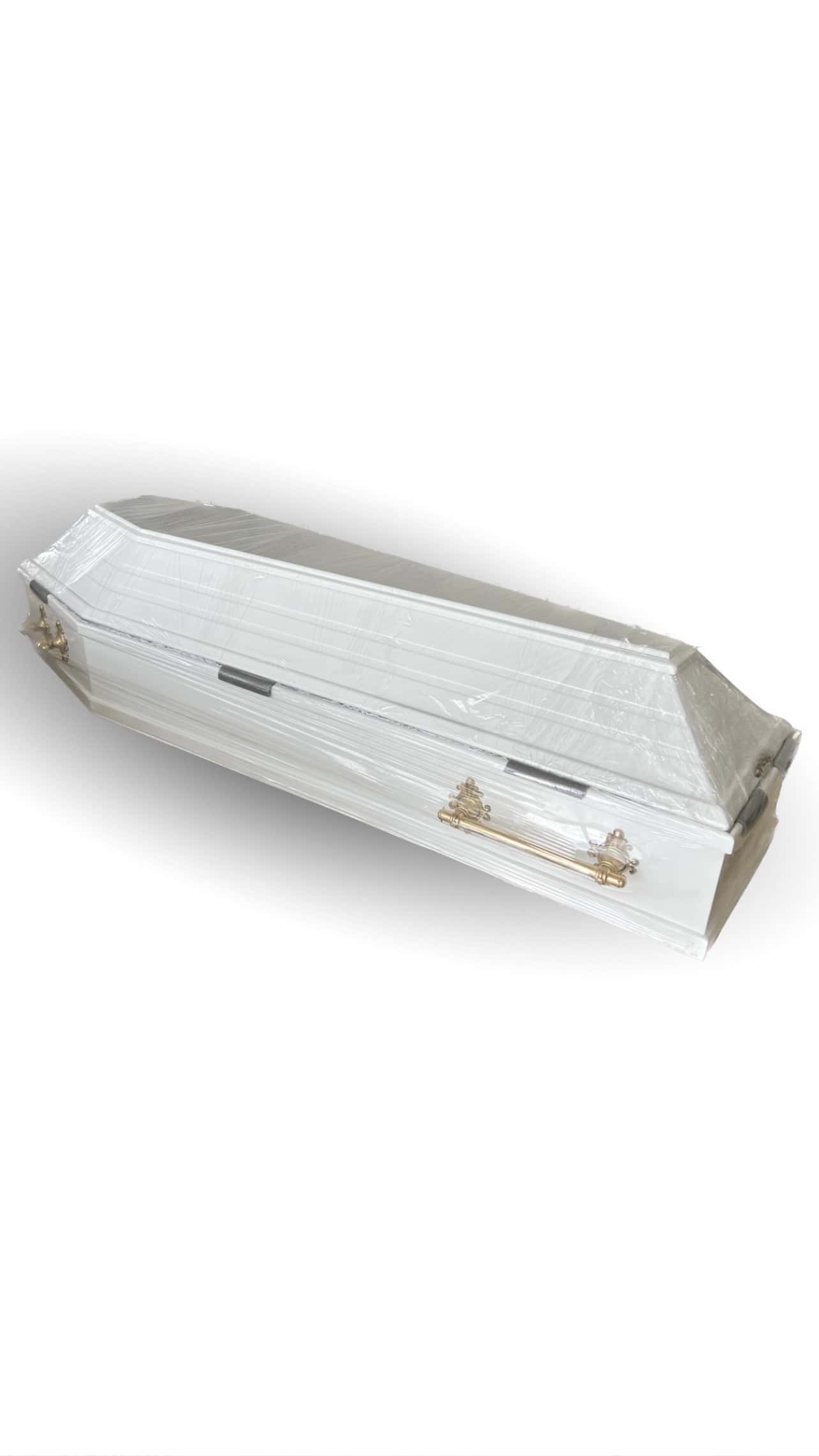 Lacquer Coffin white 6 corners - #412